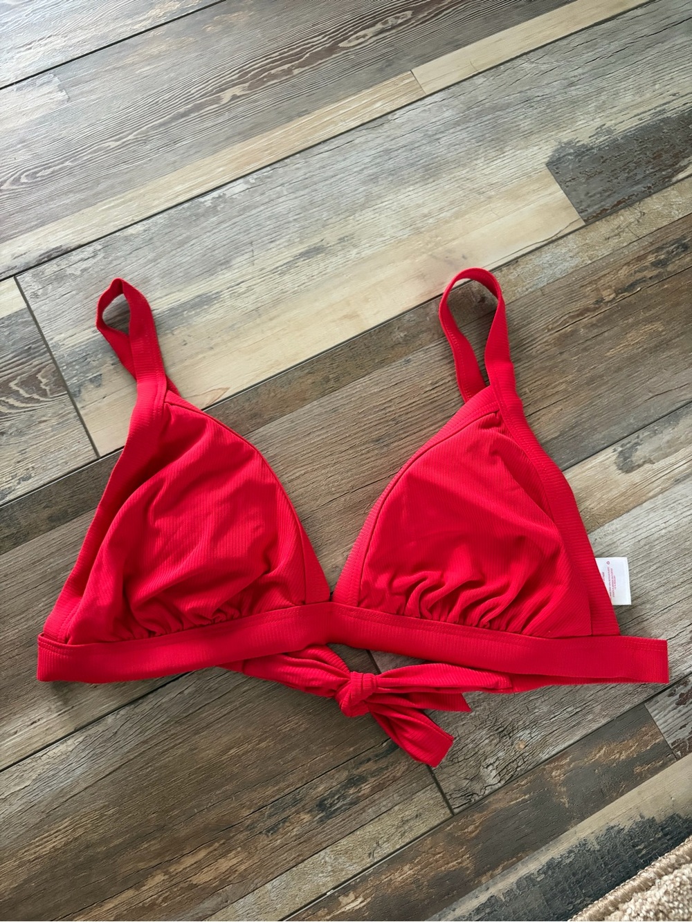 Red Bikini Top with Gold Hardware